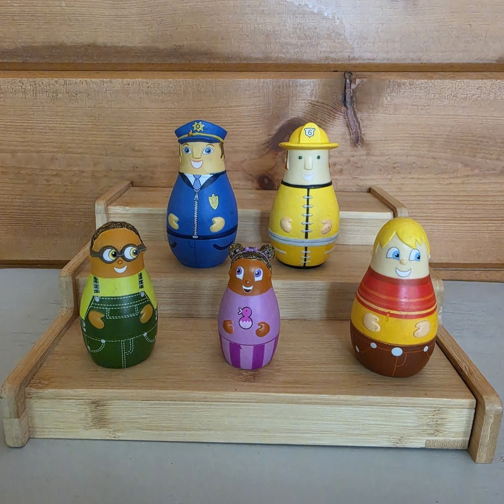 Disney Higglytown Heroes Figures Lot Of 5 Eubie Fireman Sam Twinkle Wayne Police